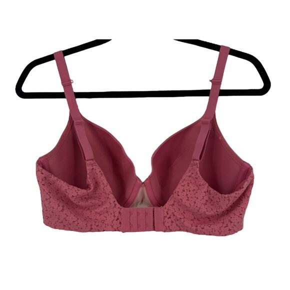 Chantelle 13FN0 Norah Sweetheart t-shirt bra dark pink size 36DD 36E - Picture 4 of 6